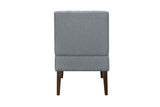 Elegant Gray Fabric Armless Accent Chair for Modern Living Spaces