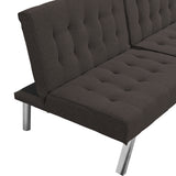 WOOD FRAME, STAINLESS LEG, FUTON, SOFA BED  Espresso- Online Orders Only