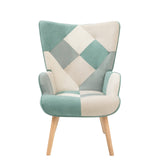 Lissie Lou Blue Accent Chair with Ottoman Set