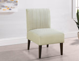 Elegant Beige Fabric Armless Accent Chair by Lissie Lou