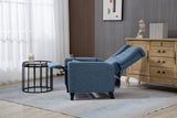 Arm Pushing Recliner Chair - Modern Button Tufted Wingback Push Back Recliner Chair, Navy Blue by Lissie Lou
