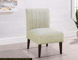 Elegant Beige Fabric Armless Accent Chair by Lissie Lou