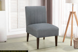 Elegant Gray Fabric Armless Accent Chair for Modern Living Spaces