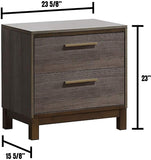 Contemporary Two-Tone Antique Gray Nightstand by Lissie Lou
