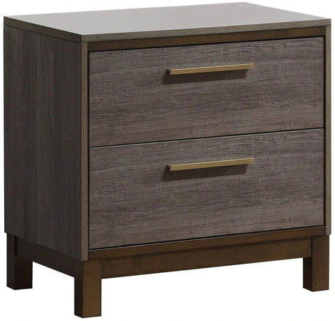 Contemporary Two-Tone Antique Gray Nightstand by Lissie Lou