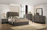 Sleek Grey Modern Nightstand - Stylish Bedroom Storage Solution- by Lissie Lou