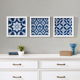Distressed Navy Blue Medallion 3-Piece Wall Decor Set by Lissie Lou