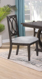 2-Piece Transitional Dark Brown Wooden Dining Chairs - Standard Height with Upholstered Seat and Tapered Legs