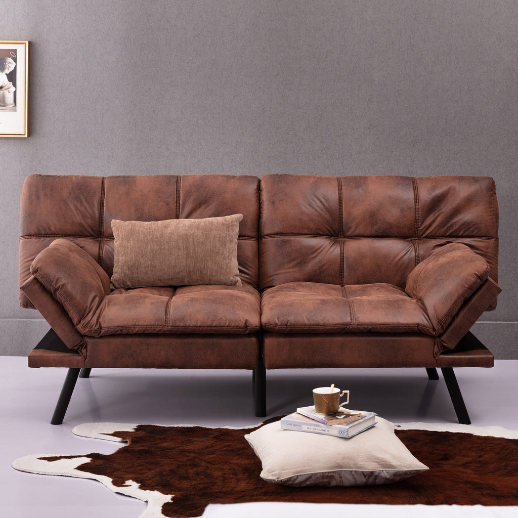 Convertible Memory Foam Futon Couch Bed