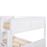 Spacious Full Over Full Bunk Bed with Twin Size Trundle in White - by Lissie Lou