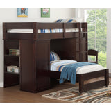 Twin over Twin Loft Bed & Ladder in Wenge by Lissie Lou