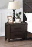 Espresso Solid Wood Nightstand - Modern Bedroom Essential- by Lissie Lou