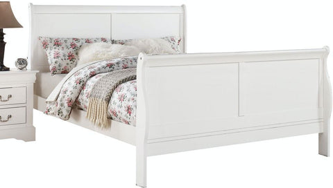 Louis Philippe III Queen Bed in White 24500Q