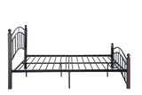 Sleek Full Size Metal Bed Frame with Headboard and Footboard in Classic Black - Modern and Sturdy Design